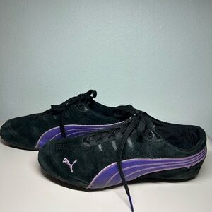 Puma Speedcat VTG Y2K Black/Purple Suede Driving Shoes Sneaker Womens 7.5